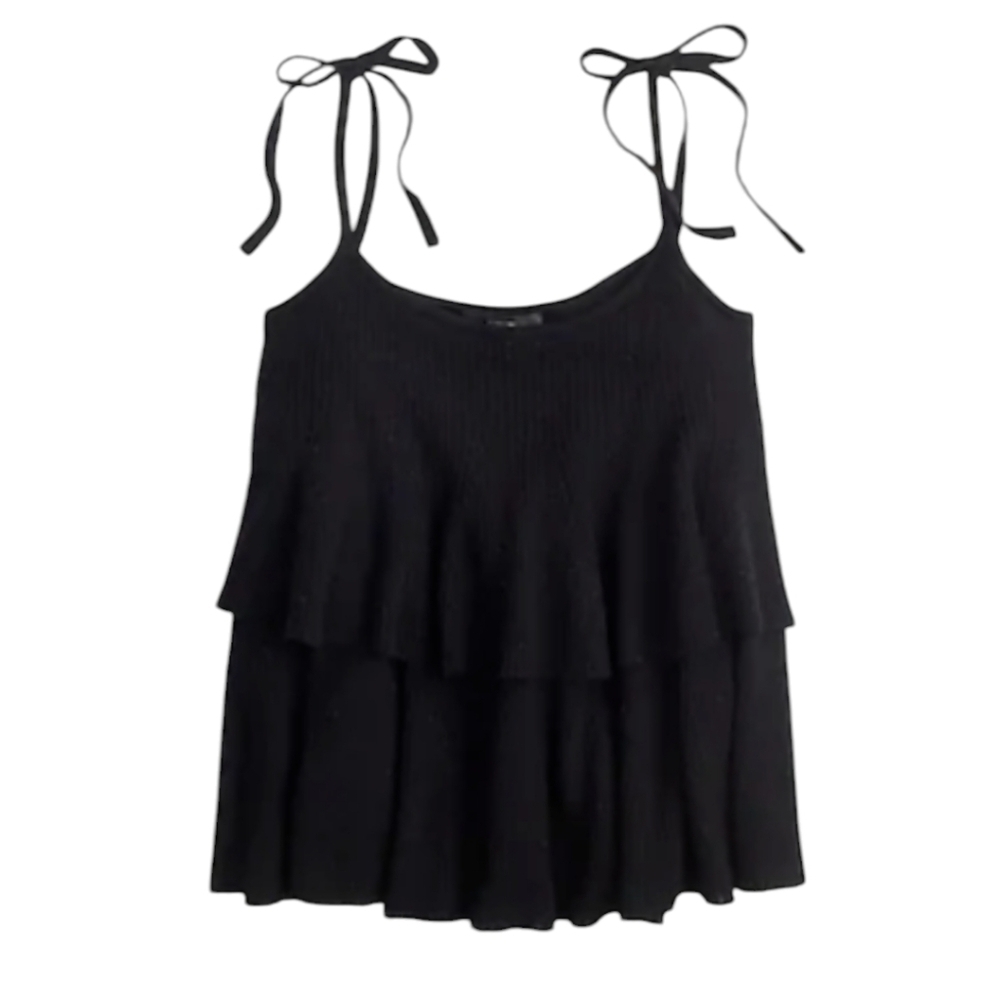 J. Crew Tiered Wool Sleeveless Top